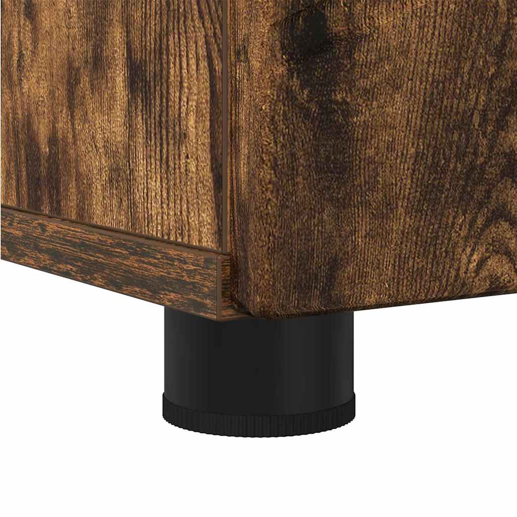 Armário Alto de Banheiro Carvalho fumado 30 x 35 x 192 cm