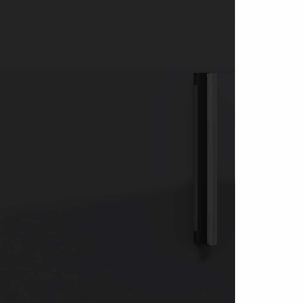 Armário de Banheiro Preto 30 x 31,5 x 61 cm Madeira processada