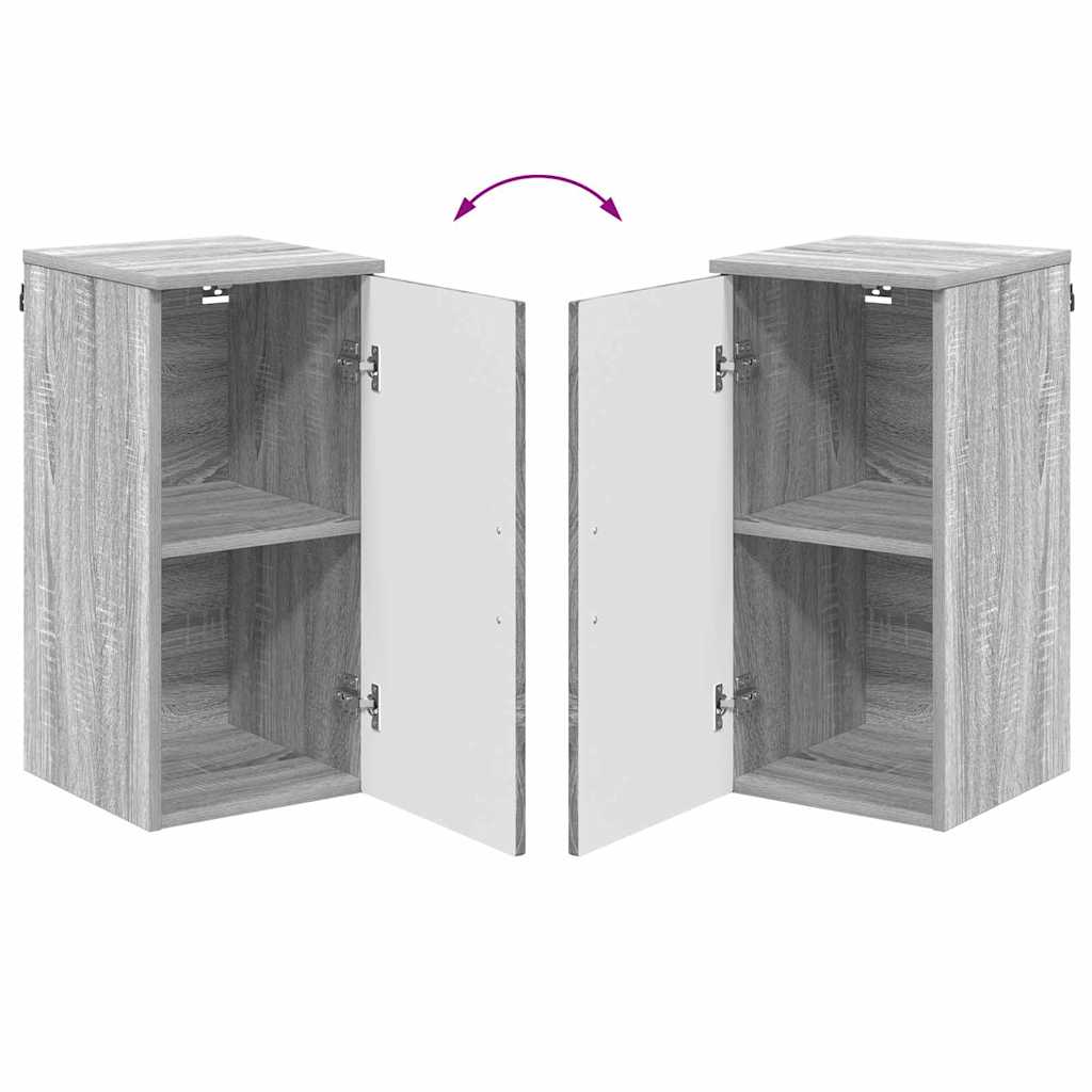 Armário de Banheiro com porta Sonoma cinzento 30 x 31,5 x 61 cm