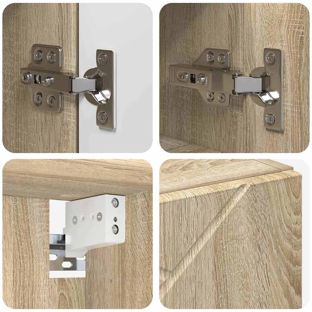 Armário de Espelho com porta Carvalho sonoma 59 x 17 x 55 cm