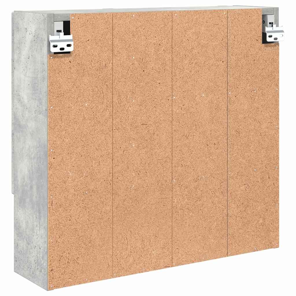 Armário de Espelho com porta Cinzento cimento 59 x 17 x 55 cm