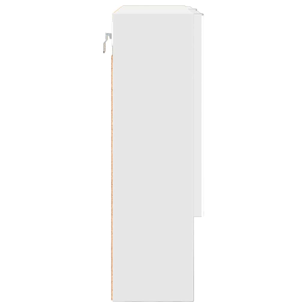 Armário de Espelho com porta Branco brilhante 59 x 17 x 55 cm
