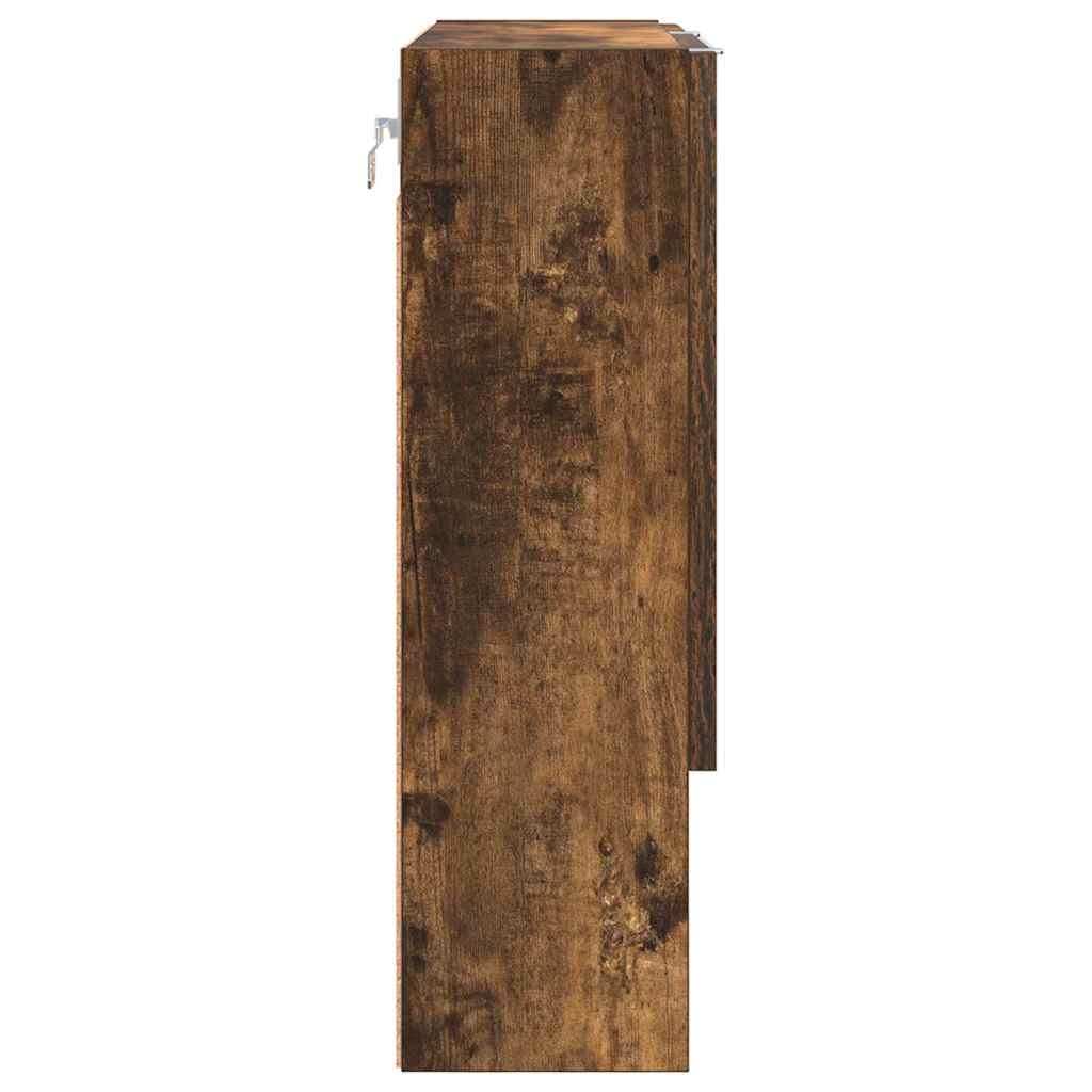 Armário de Espelho com porta Carvalho fumado 59 x 17 x 55 cm