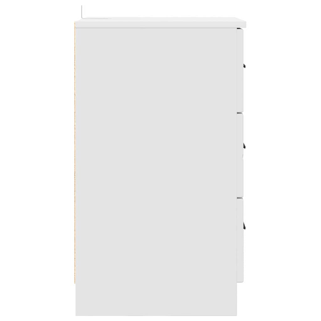 Armário de Cabeceira Branco 38 x 38 x 66 cm Madeira processada