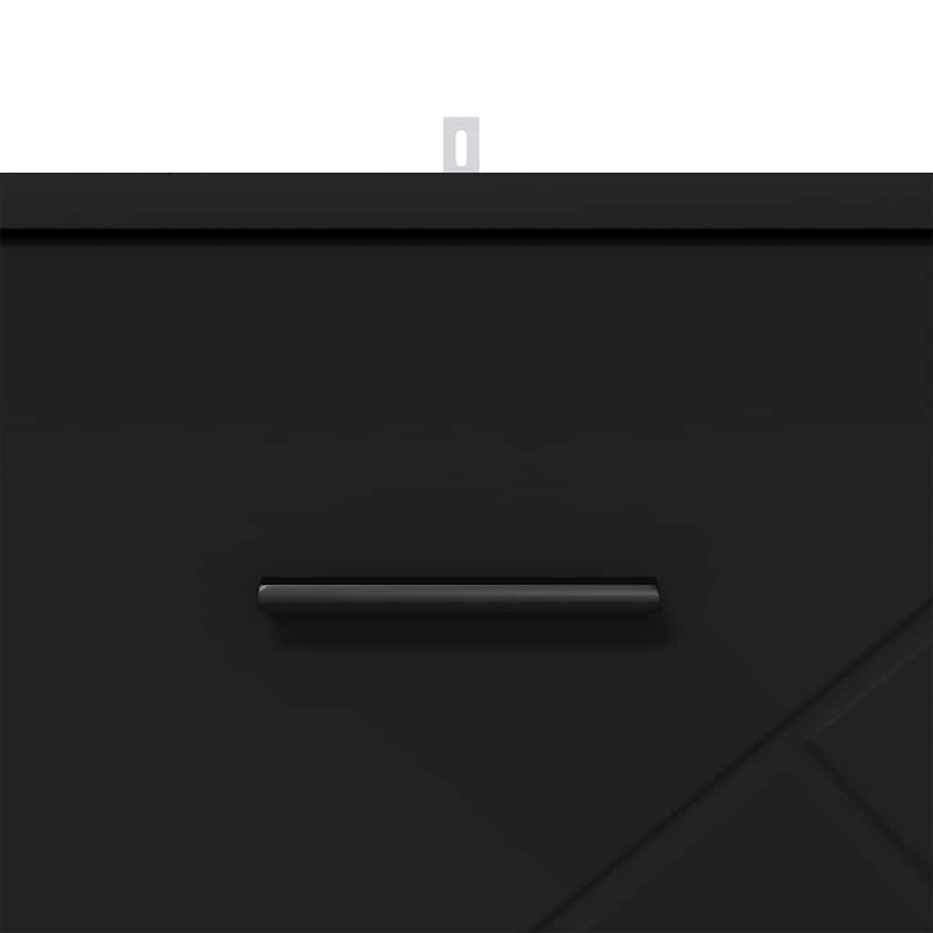 Armário de Cabeceira Preto 38 x 38 x 66 cm Madeira processada