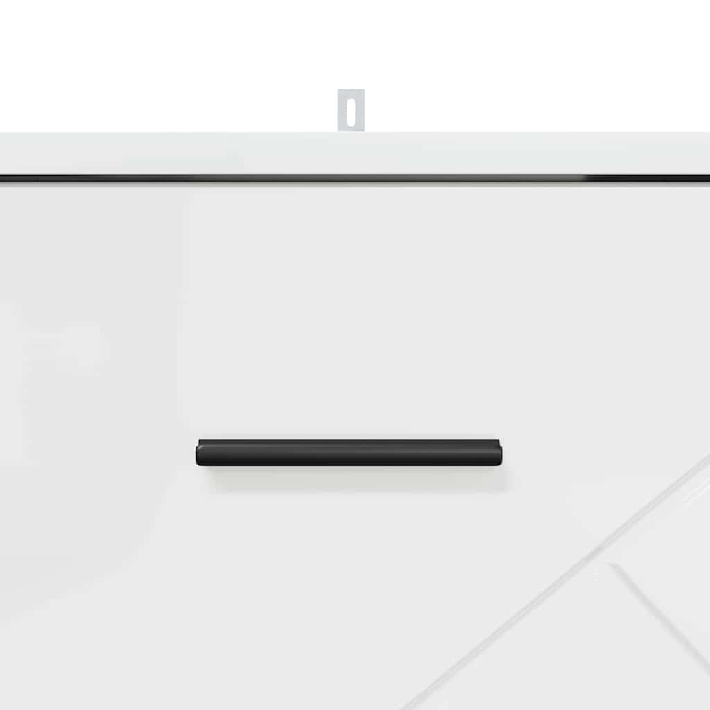 Armário de Cabeceira Branco brilhante 38 x 38 x 66 cm