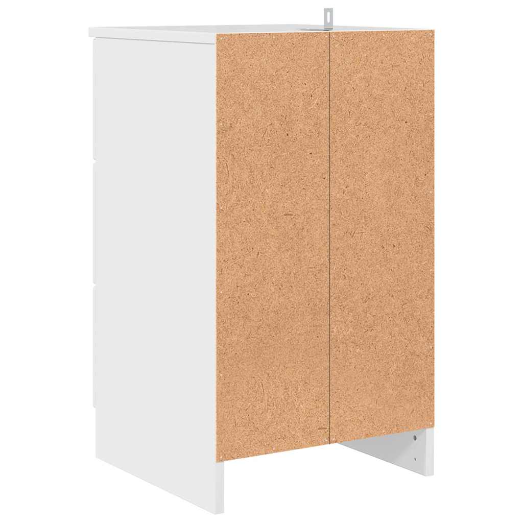 Armário de Cabeceira Branco brilhante 38 x 38 x 66 cm