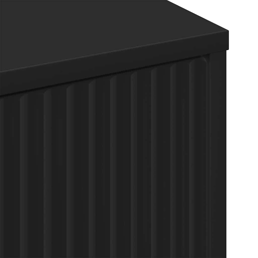 Armário de Banheiro Preto 39 x 23,5 x 65 cm Madeira processada