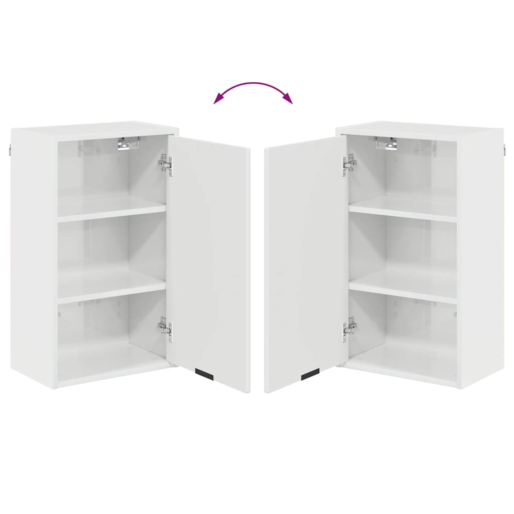 Armário de Banheiro Branco brilhante 39 x 23,5 x 65 cm