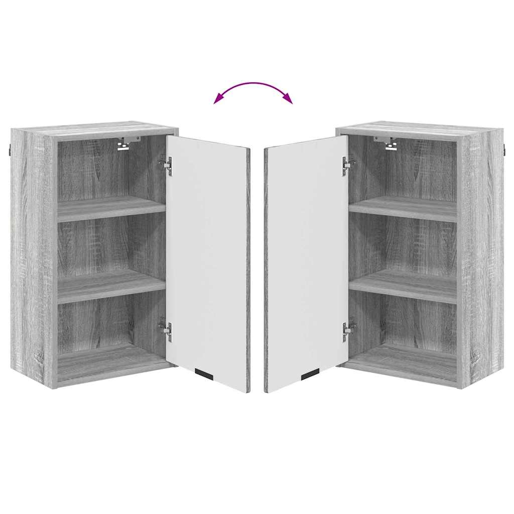 Armário de Banheiro com porta Sonoma cinzento 39 x 23,5 x 65 cm