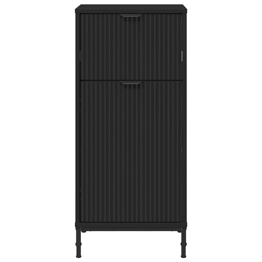 Armário de Banheiro Preto 39.5 x 36 x 88 cm Madeira processada