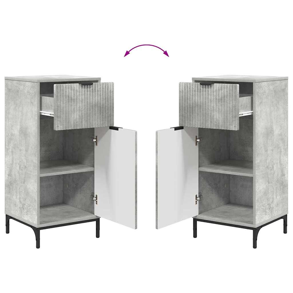 Armário de Banheiro Cinzento cimento 39.5 x 36 x 88 cm