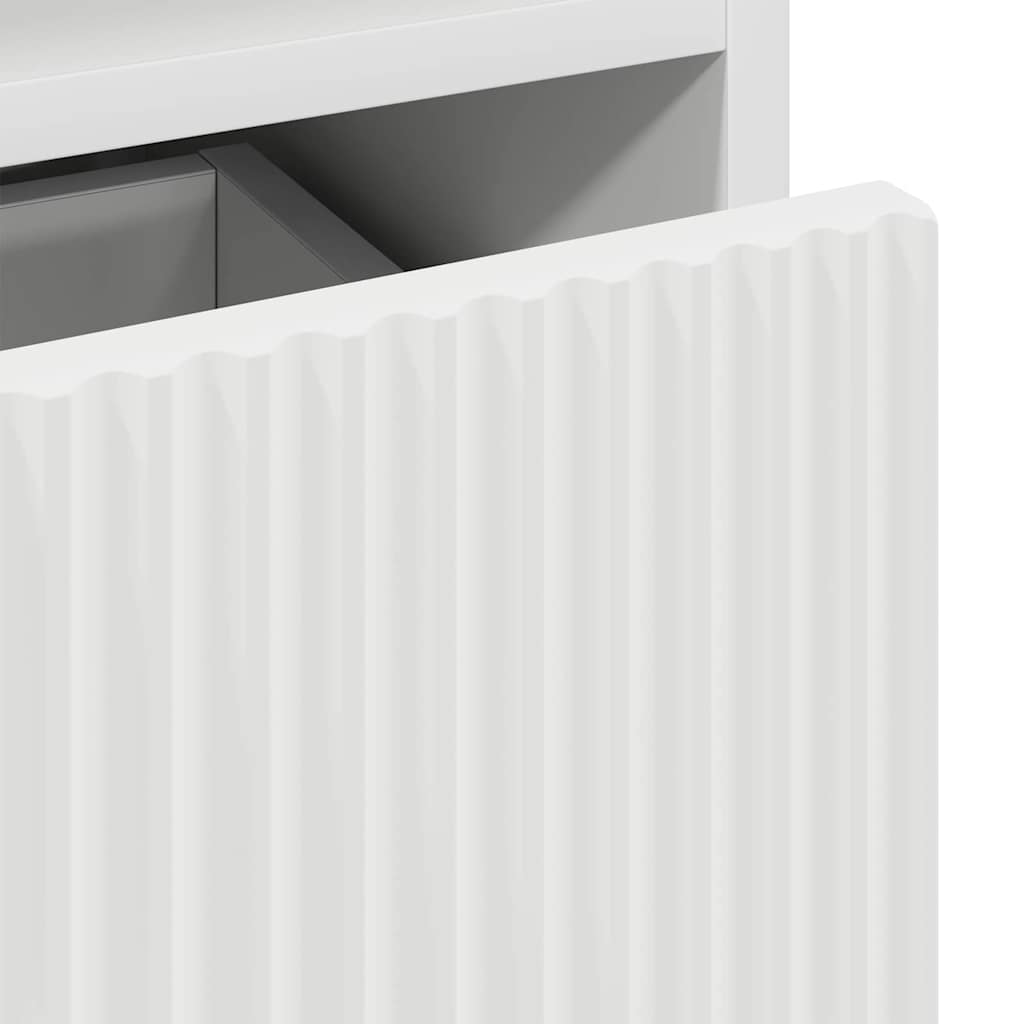 Armário Alto de Banheiro com gaveta Branco 31,5 x 33 x 190 cm