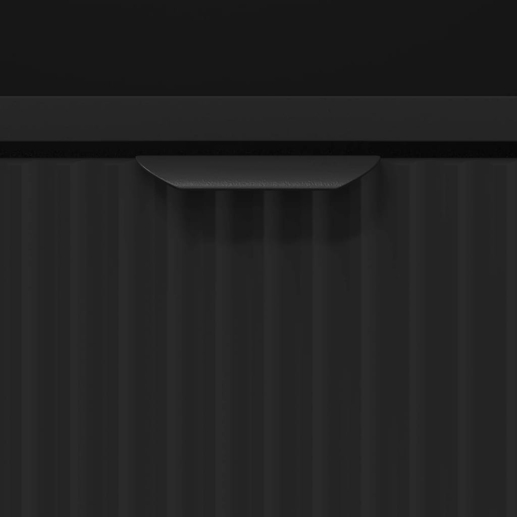 Armário Alto de Banheiro com gaveta Preto 31,5 x 33 x 190 cm