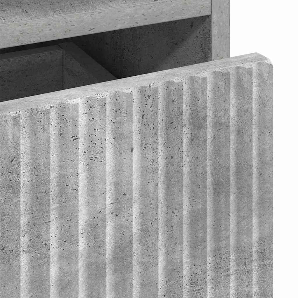 Armário Alto de Banheiro Cinzento cimento 31,5 x 33 x 190 cm