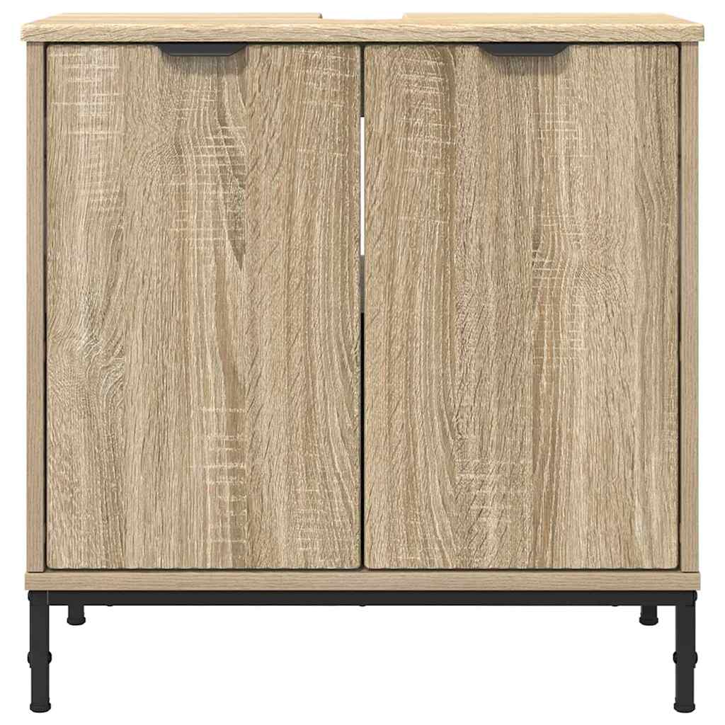 Armário para Pia de Banheiro com armazenamento Carvalho sonoma