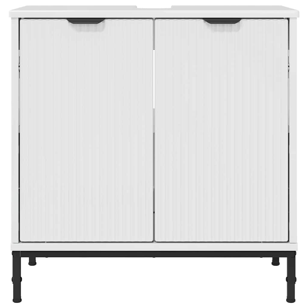 Armário para Pia de Banheiro com armazenamento Branco brilhante