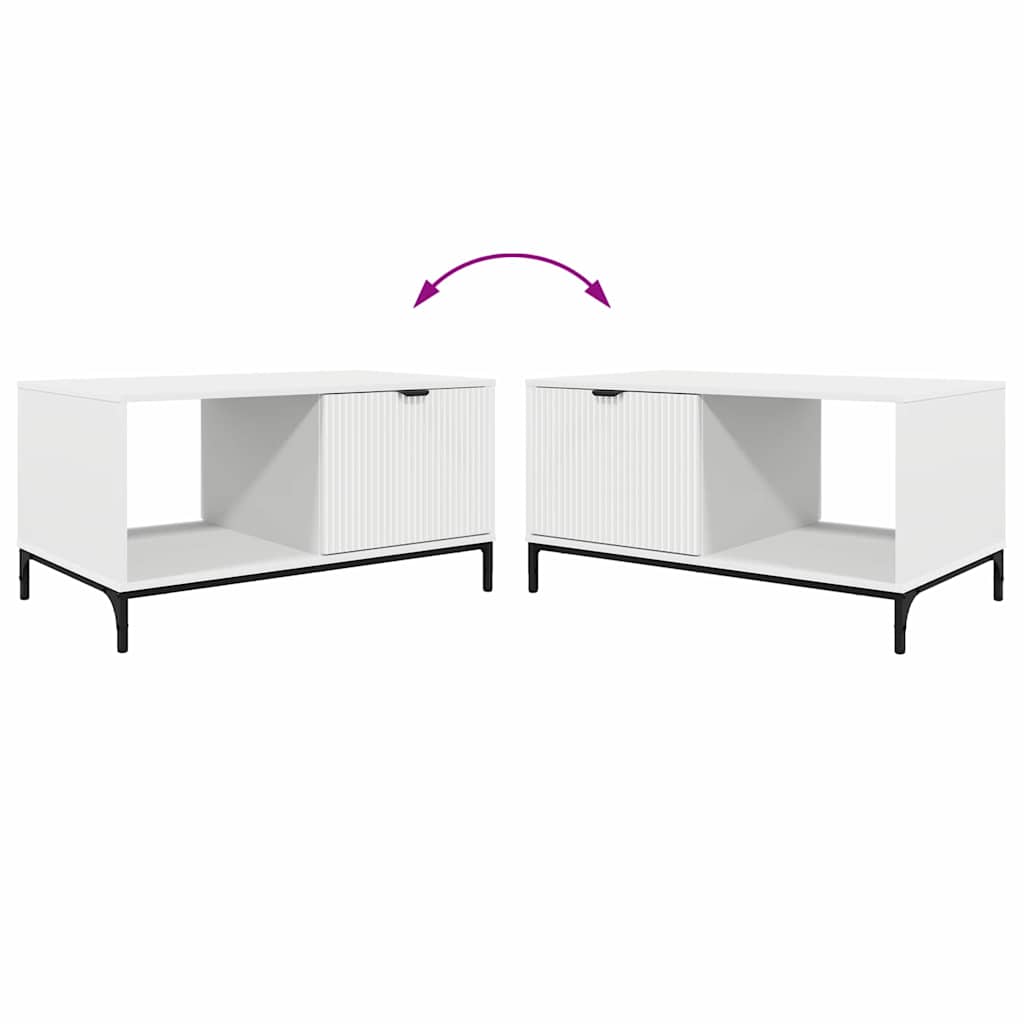 Mesa de centro Branco 90 x 49 x 46 cm Madeira processada