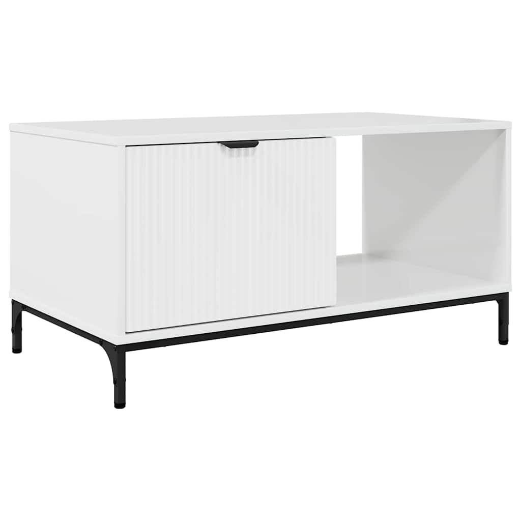 Mesa de centro Branco brilhante 90 x 49 x 46 cm