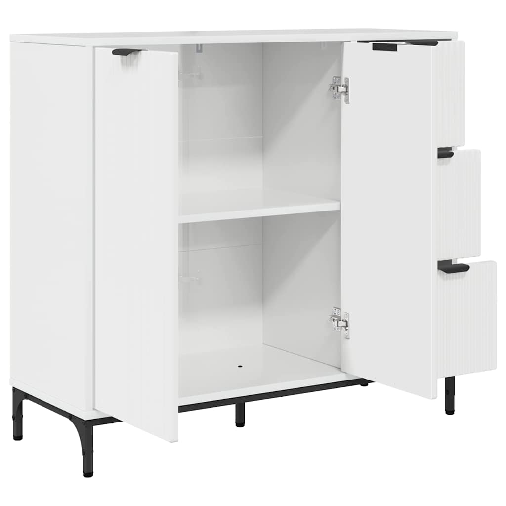 Buffet Branco brilhante 89,5 x 33 x 82 cm Madeira processada