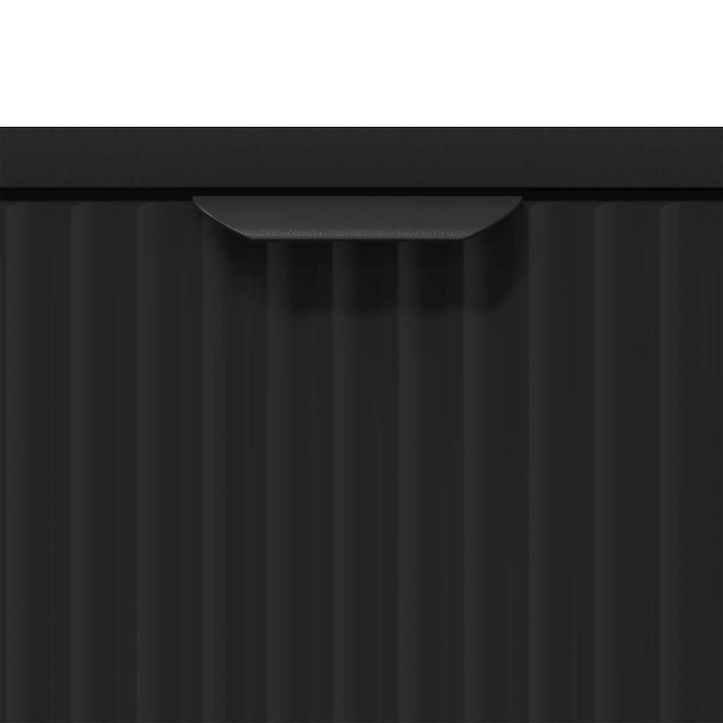 Mesa-de-cabeceira Preto 63.5 x 36 x 61 cm Madeira processada