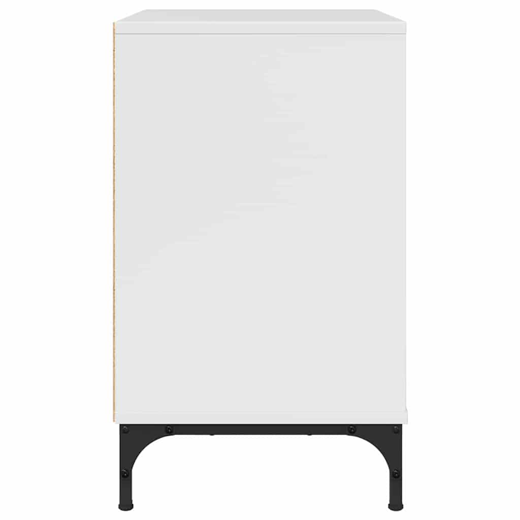 Mesa-de-cabeceira com gaveta Branco brilhante 63.5 x 36 x 61 cm