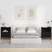 Mesas de cabeceira com gaveta 2 pcs Preto 49 x 36 x 61 cm
