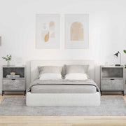 Mesas de cabeceira 2 pcs Cinzento cimento 49 x 36 x 61 cm