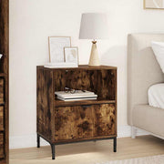 Mesa-de-cabeceira com gaveta Carvalho fumado 49 x 36 x 61 cm
