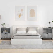 Mesas de cabeceira 2 pcs Sonoma cinzento 49 x 36 x 61 cm