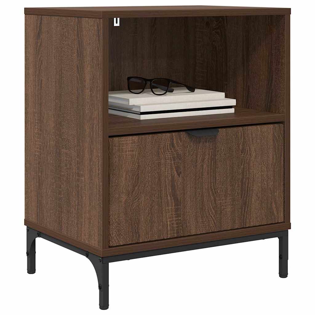 Mesa-de-cabeceira com gaveta Carvalho castanho 49 x 36 x 61 cm