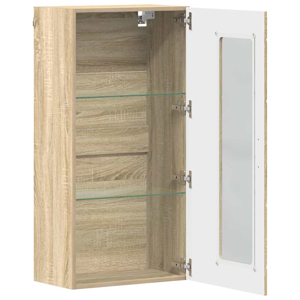 Estante de Parede com porta Carvalho sonoma 55 x 29 x 100 cm