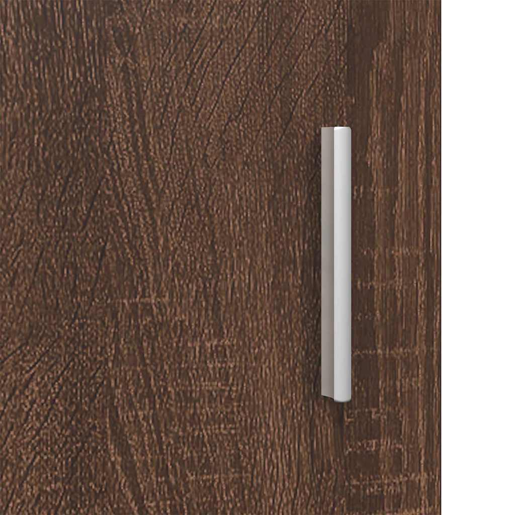 Estante de Parede com porta Carvalho castanho 55 x 29 x 100 cm
