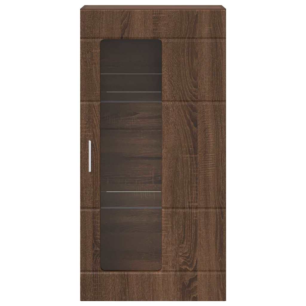 Estante de Parede com porta Carvalho castanho 55 x 29 x 100 cm