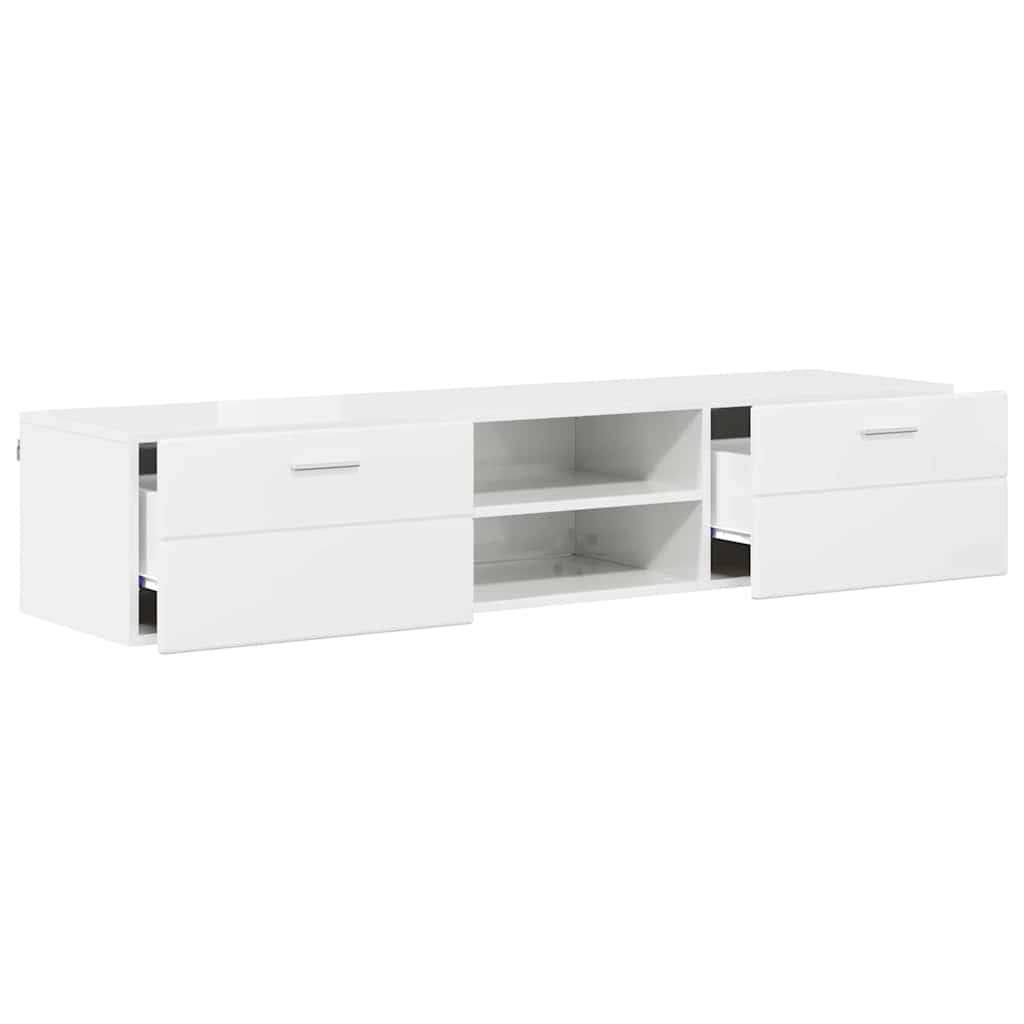 Gabinete para TV com gaveta Branco brilhante 150 x 39 x 30 cm