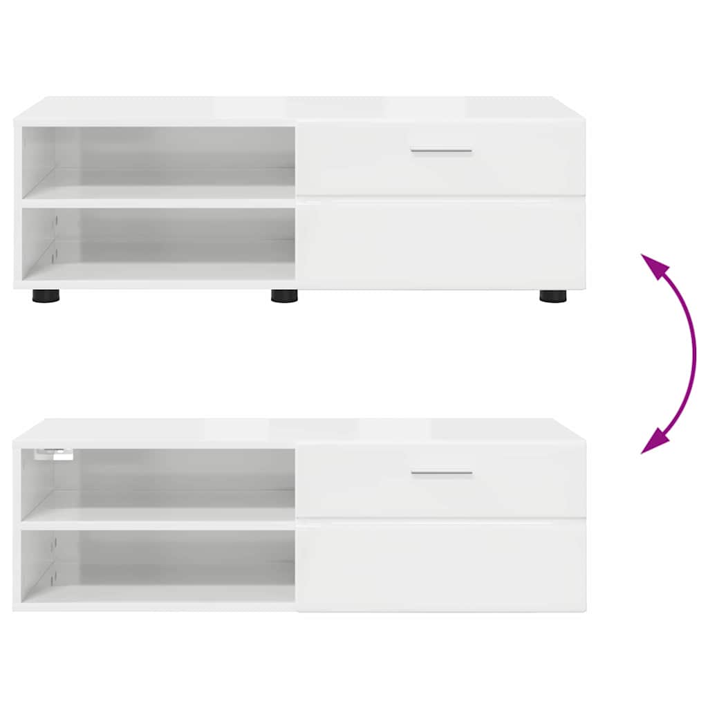 Gabinete para TV com gaveta Cinzento cimento 100.5 x 39 x 30 cm