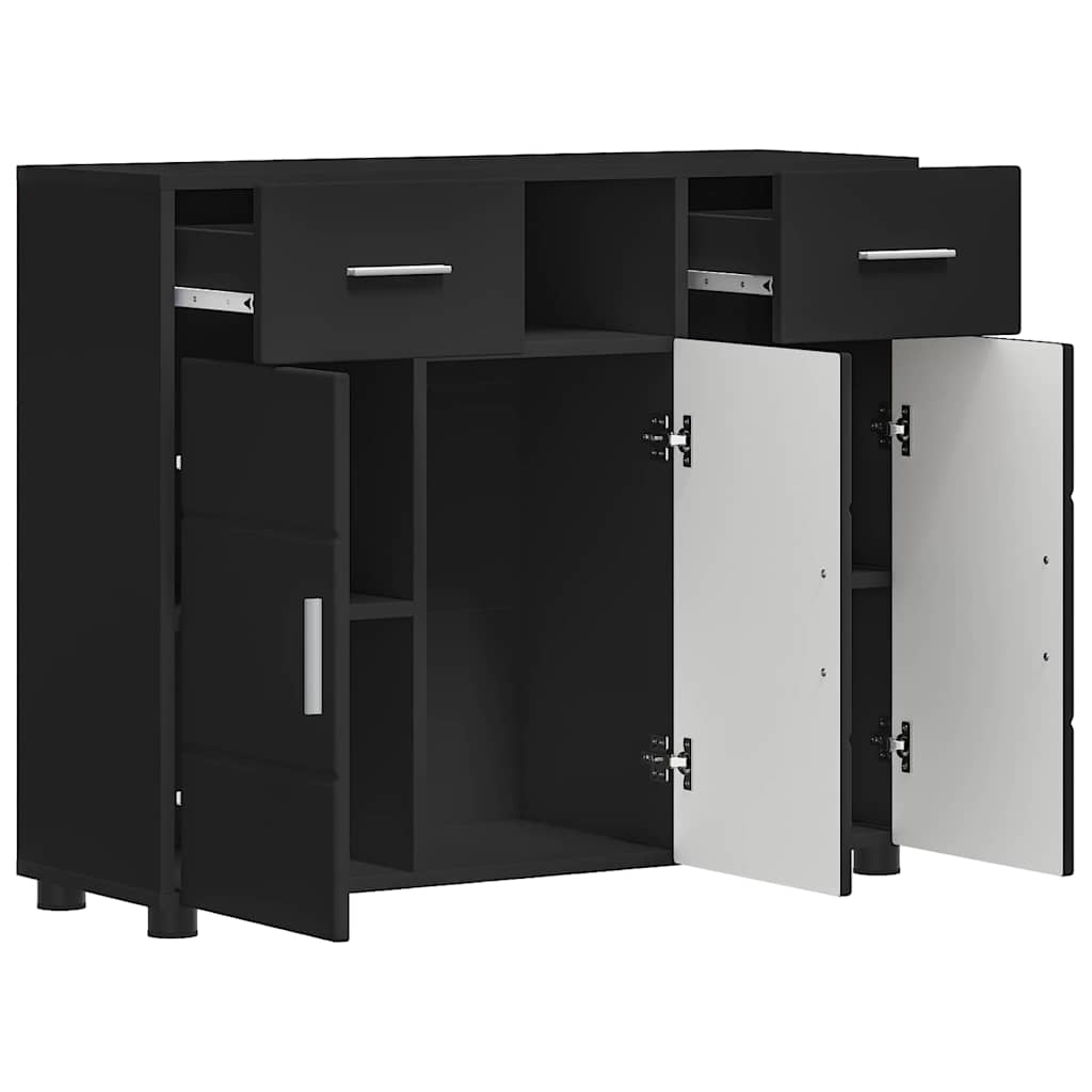 Buffet com gaveta Preto 88.5 x 30.5 x 73 cm Madeira processada