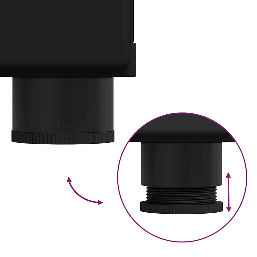 Buffet com gaveta Preto 88.5 x 30.5 x 73 cm Madeira processada