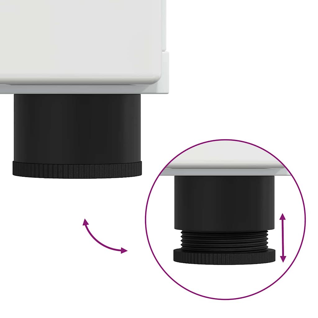 Buffet Branco brilhante 88.5 x 30.5 x 73 cm Madeira processada