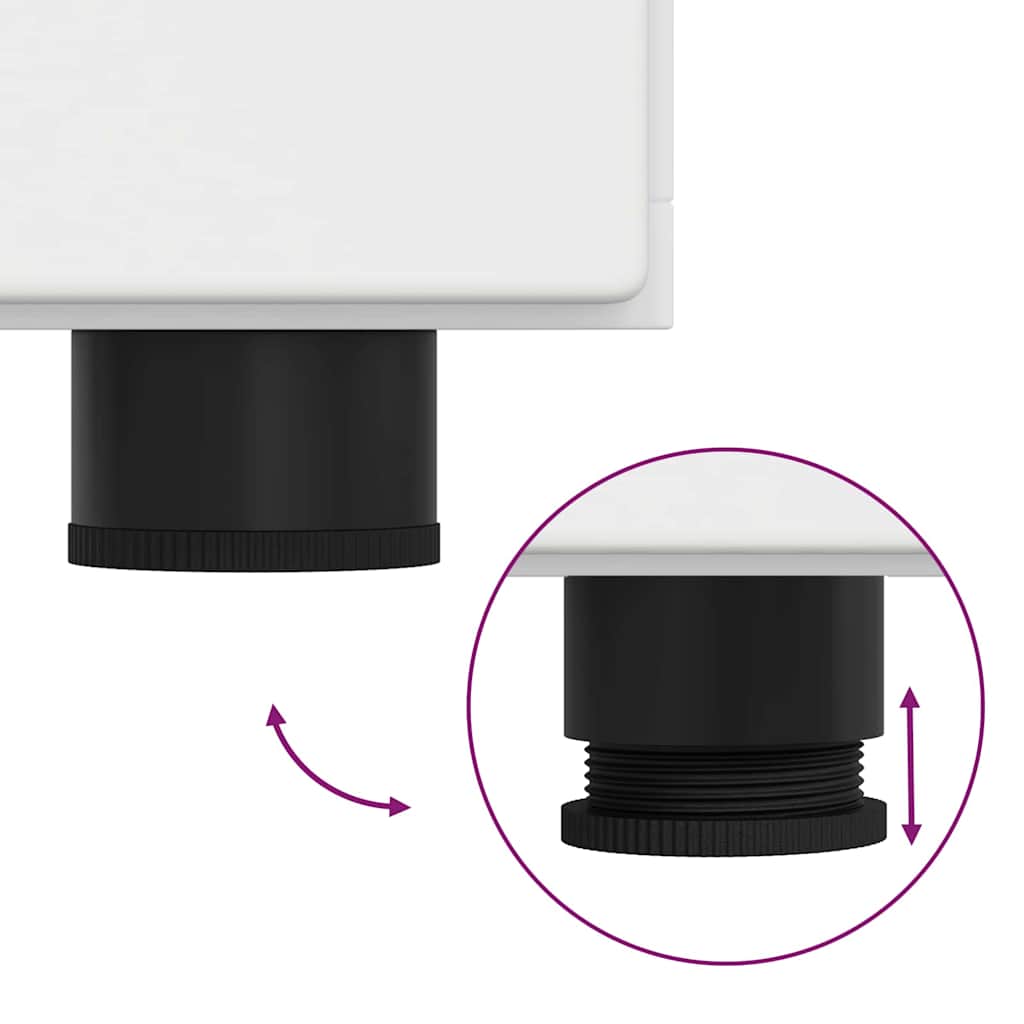 Buffet com porta Branco 55.5 x 29 x 100 cm Madeira processada