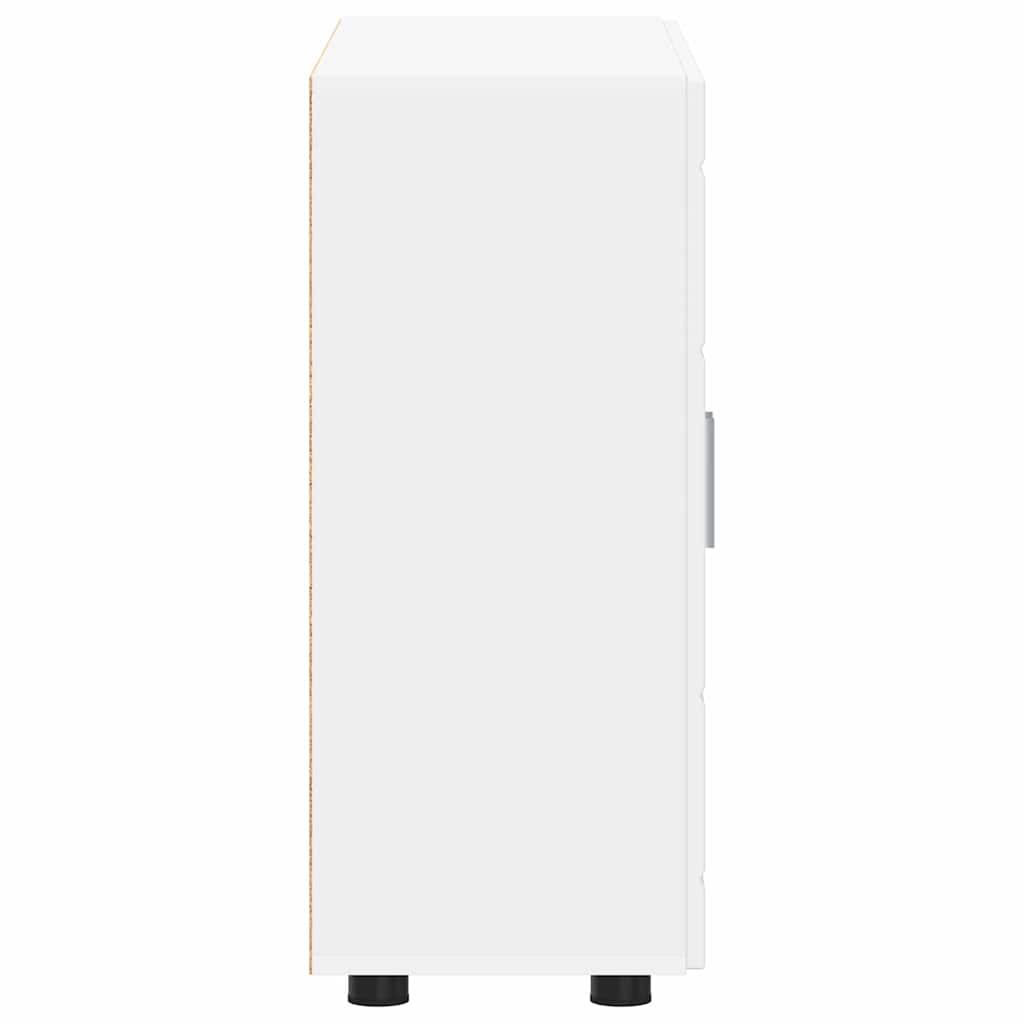 Buffet com porta Branco 55.5 x 29 x 100 cm Madeira processada