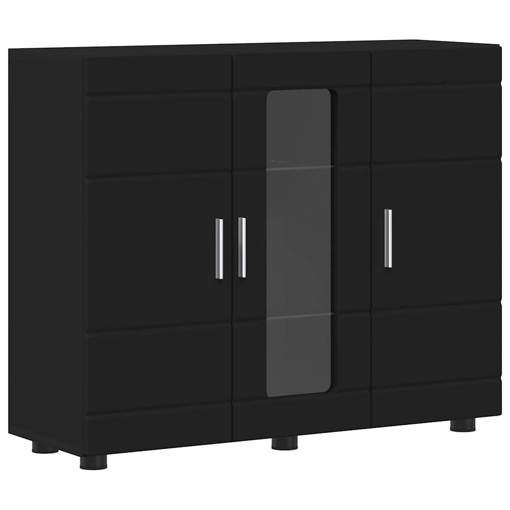 Buffet com porta Preto 55.5 x 29 x 100 cm Madeira processada