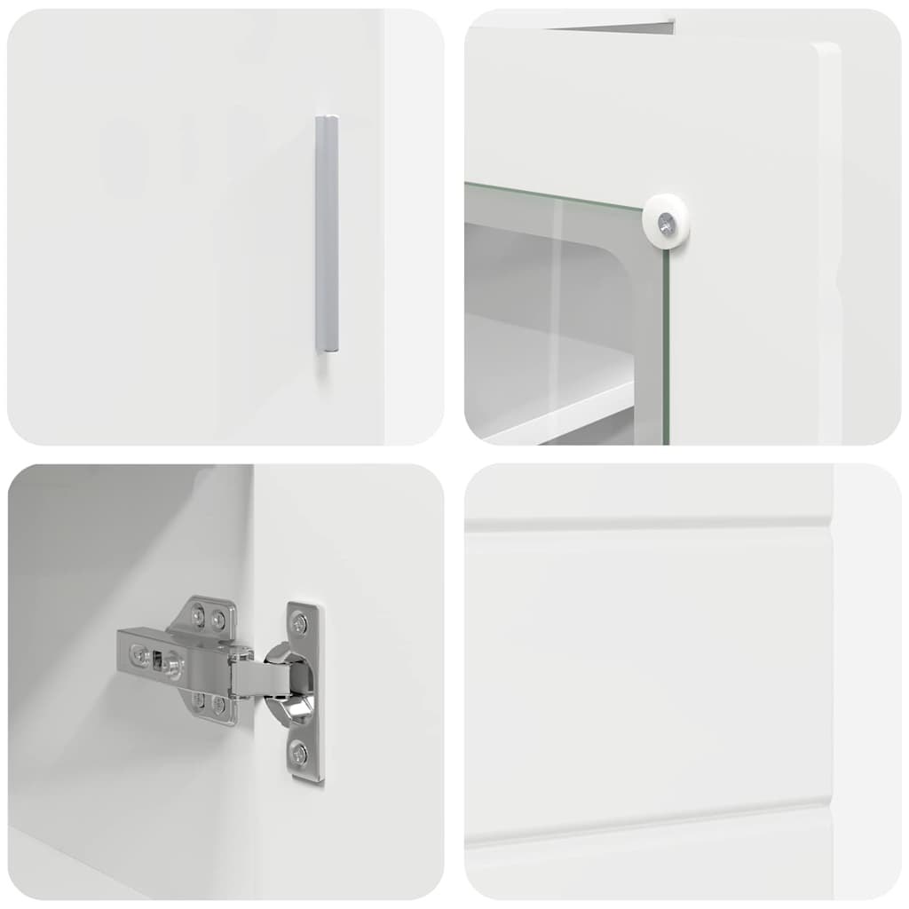 Buffet Branco brilhante 55.5 x 29 x 100 cm Madeira processada