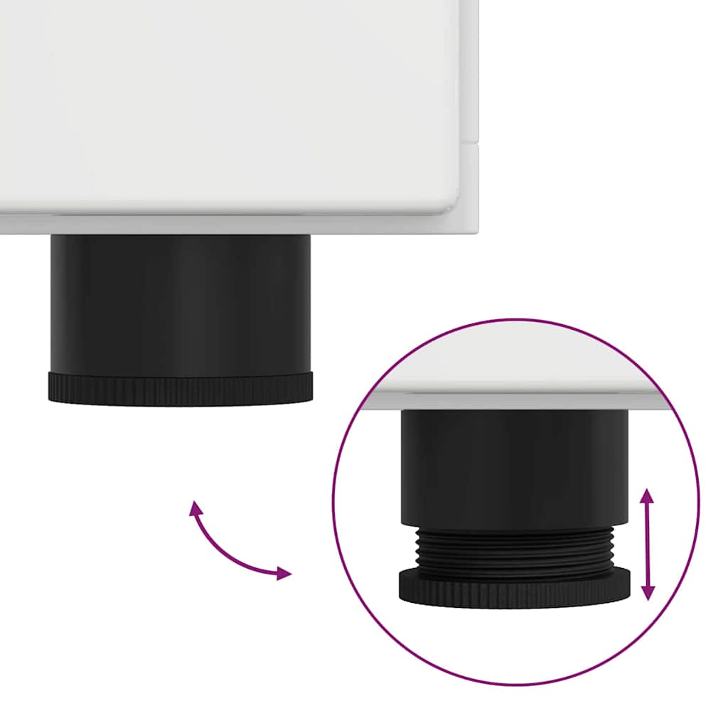 Buffet Branco brilhante 55.5 x 29 x 100 cm Madeira processada