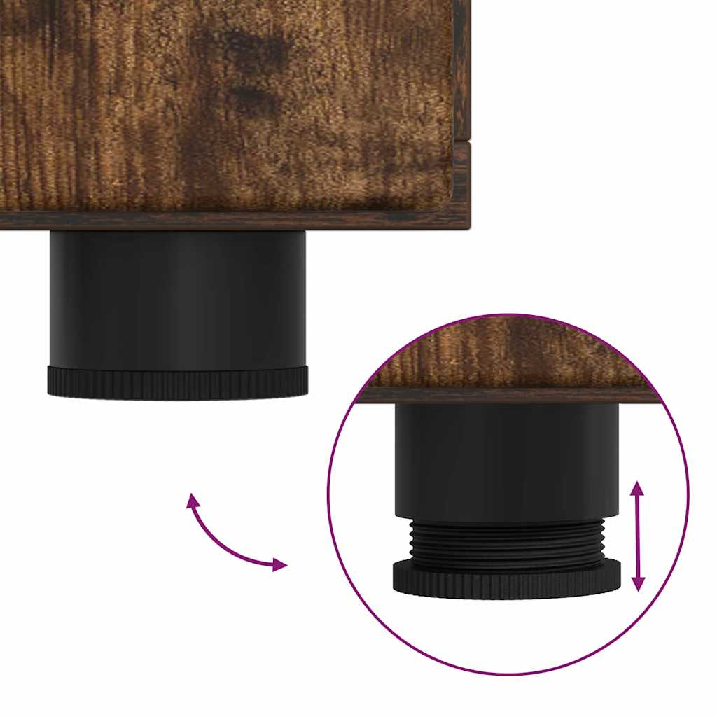 Buffet Carvalho fumado 55.5 x 29 x 100 cm Madeira processada