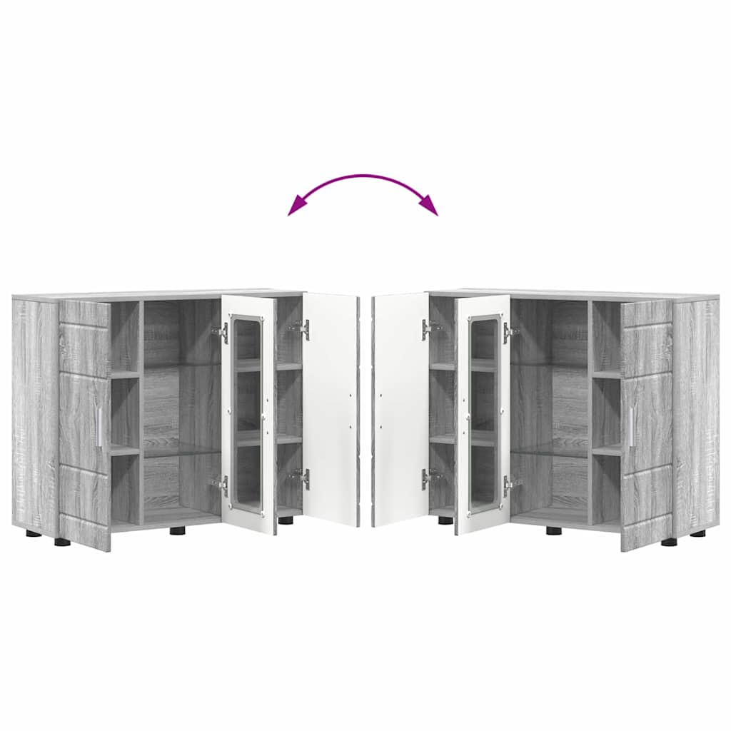 Buffet Sonoma cinzento 55.5 x 29 x 100 cm Madeira processada