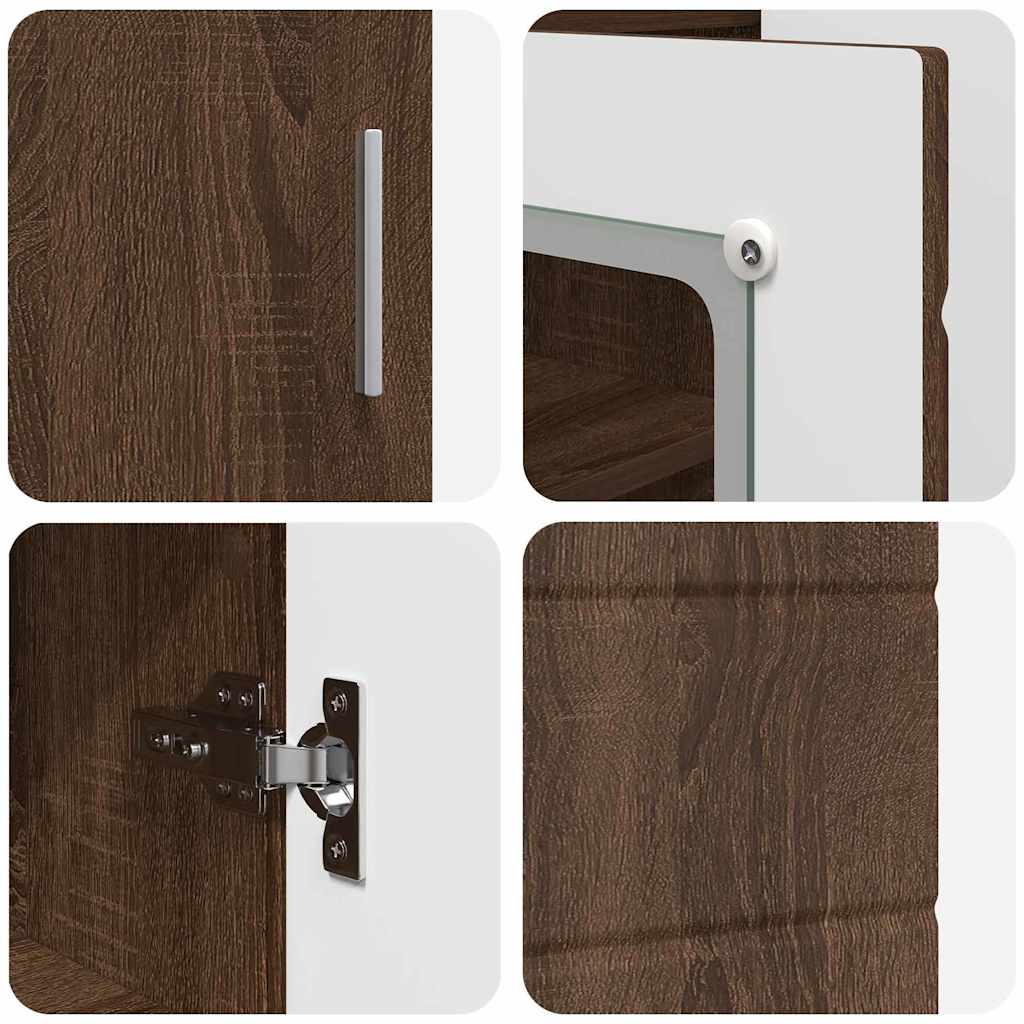 Buffet Carvalho castanho 55.5 x 29 x 100 cm Madeira processada