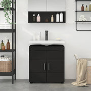 Gabinete para lavatório de banheiro TULUM Preto 60 x 34 x 63 cm