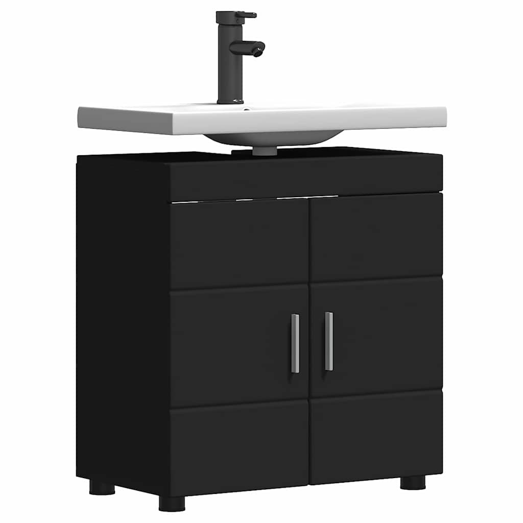 Gabinete para lavatório de banheiro TULUM Preto 60 x 34 x 63 cm