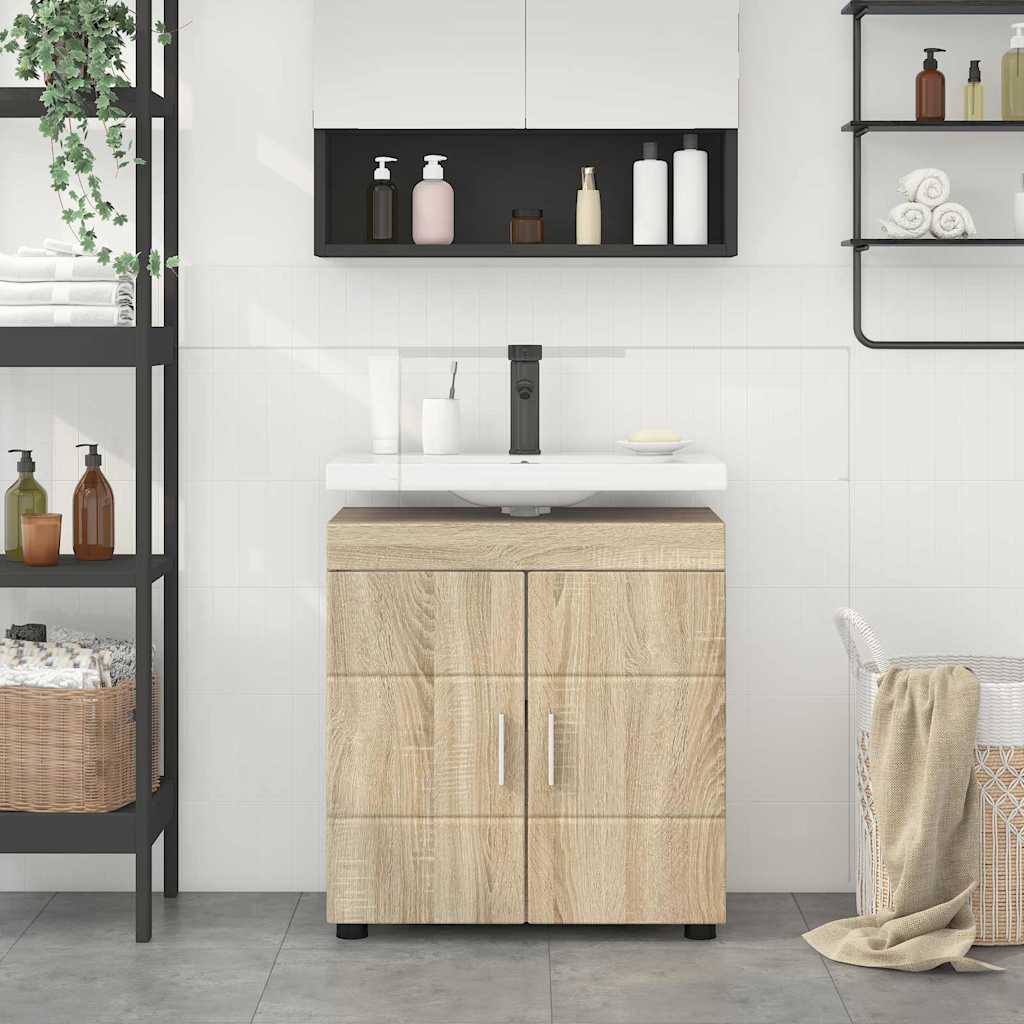 Gabinete para lavatório de banheiro TULUM Carvalho sonoma